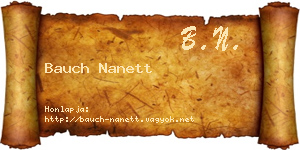 Bauch Nanett névjegykártya